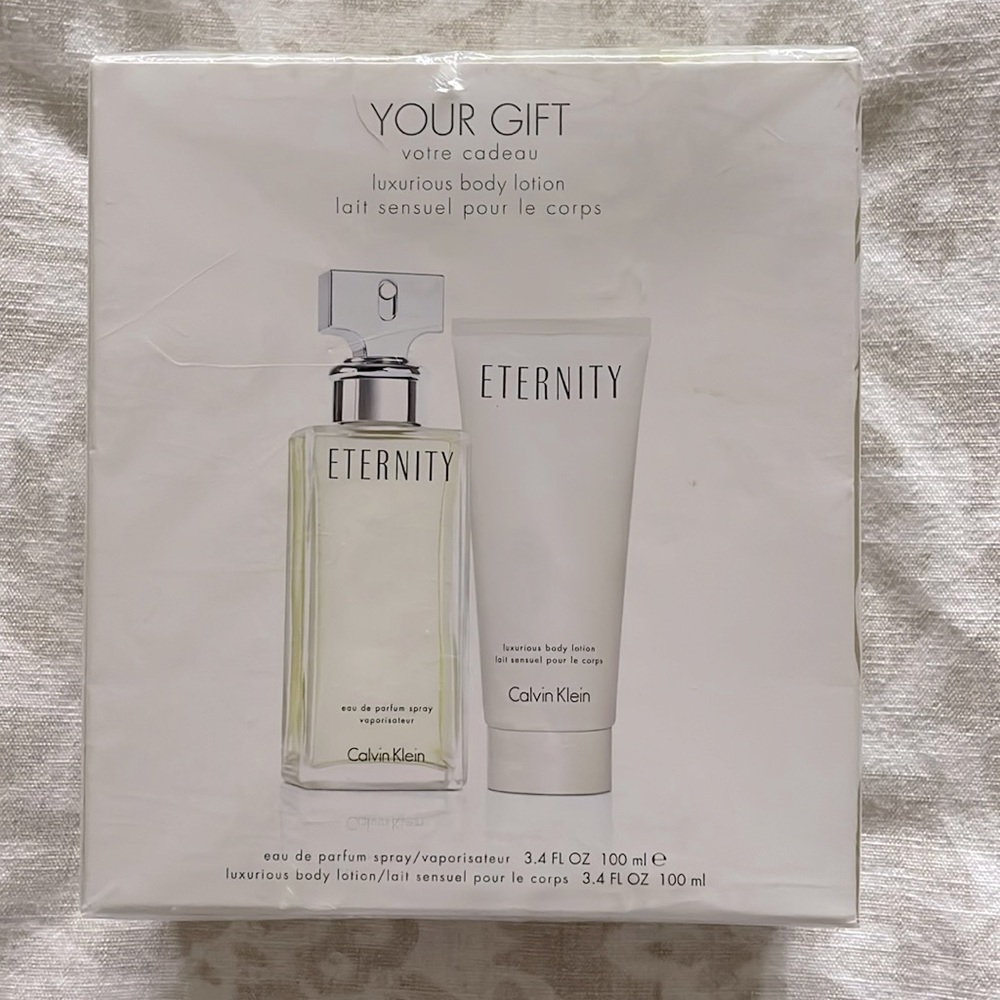 Calvin Klein Eternity perfume and body lotion “travel set”